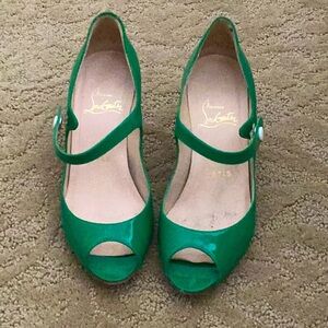 Kelly green Christian Louboutin heels